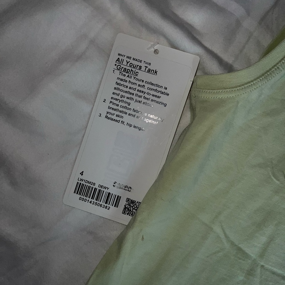 Green lululemon All Yours Graphic Tank
